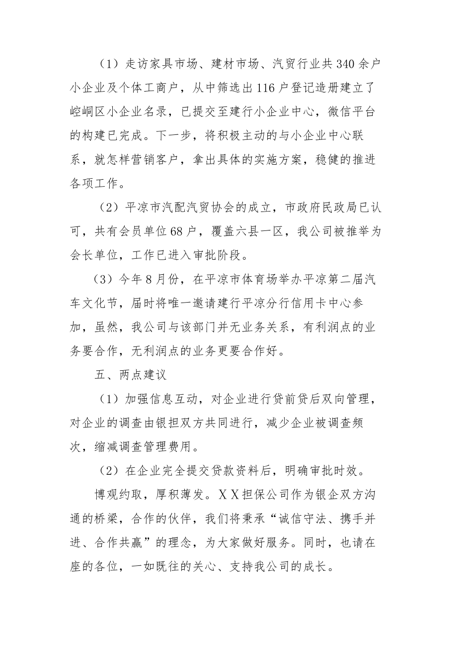 银企座谈会担保公司发言稿.doc_第2页