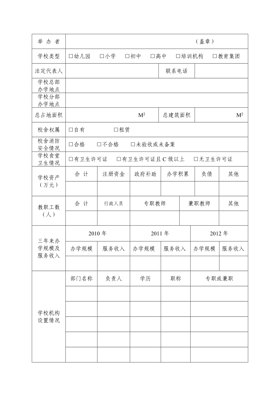 民办学校办学许可证换证登记表.doc_第2页