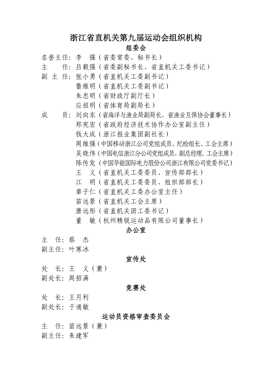 浙江省直机关第九运动会拔河比赛竞赛规程.doc_第1页