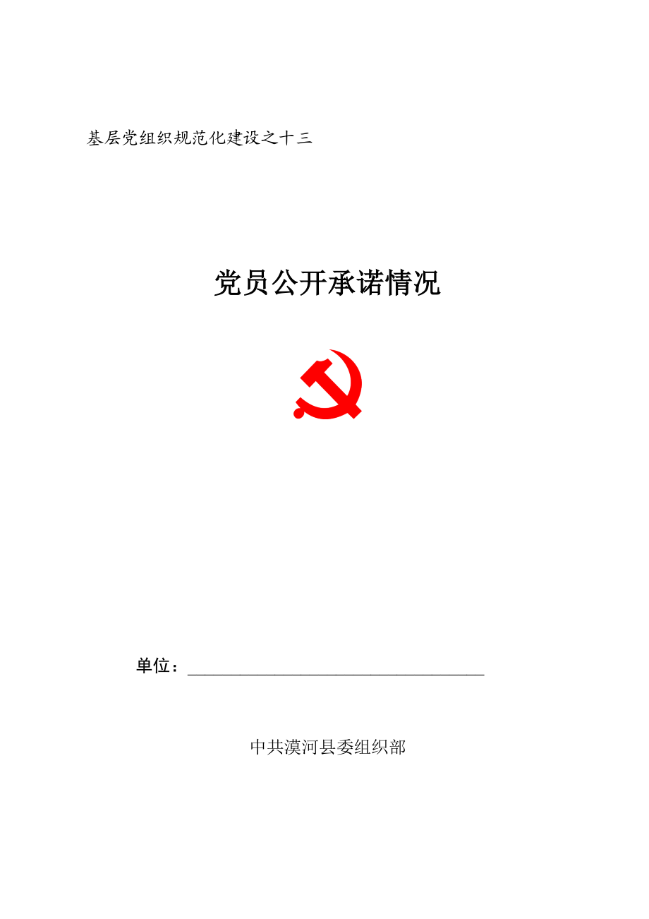 13党员公开承诺制度.doc_第1页