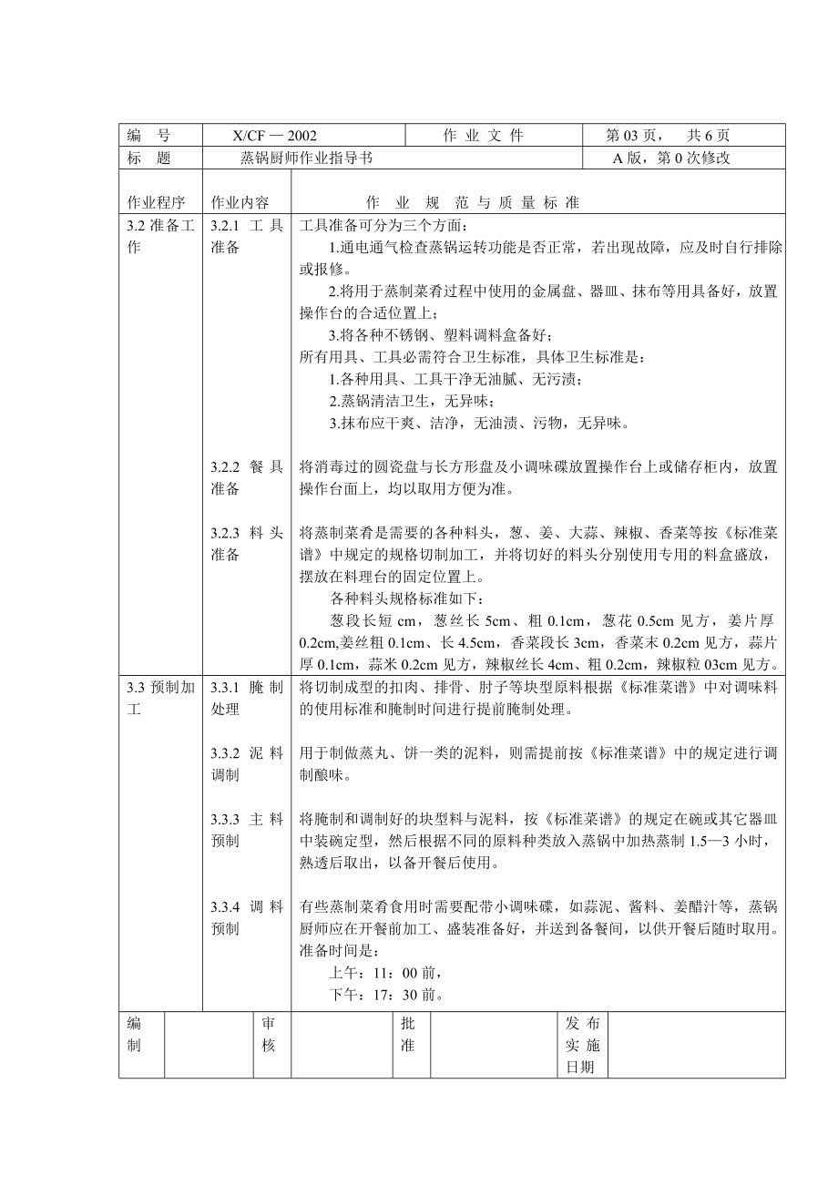 中餐厨房蒸锅岗厨师作业指导书蒸锅、上什.doc_第3页