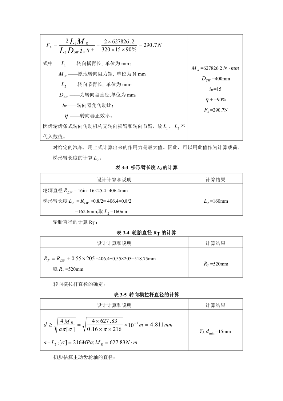 齿轮齿条式转向器设计（含CAD图纸）.doc_第2页