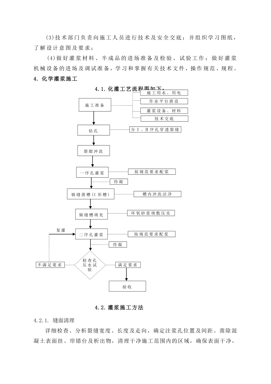 临沧市云县罗闸河二级水电站发电厂房蝶阀层后边墙化学灌浆施工方案.doc_第3页