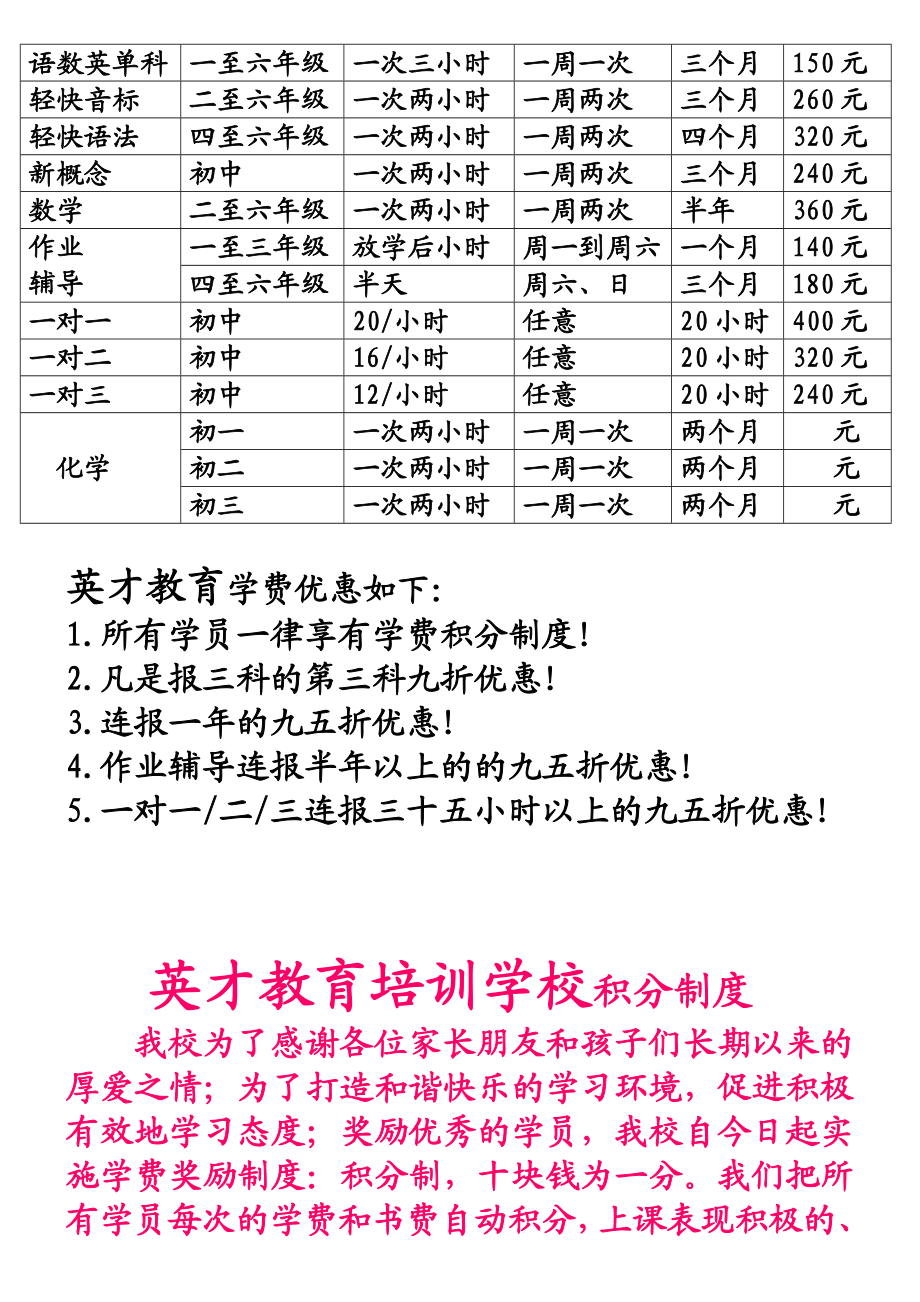 教育机构收费标准及规章制度.doc_第3页