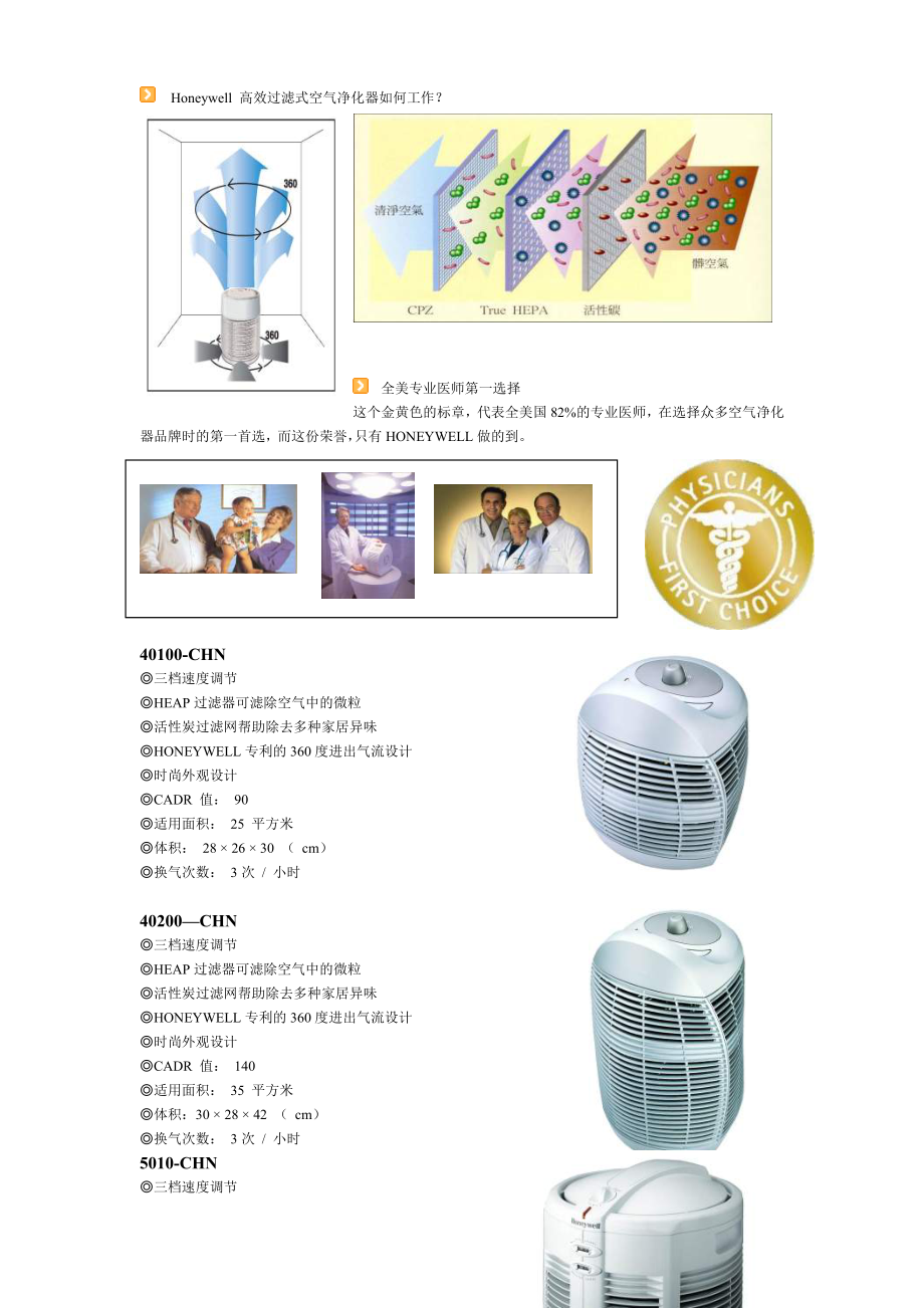 霍尼韦尔家用空气净化机.doc_第2页