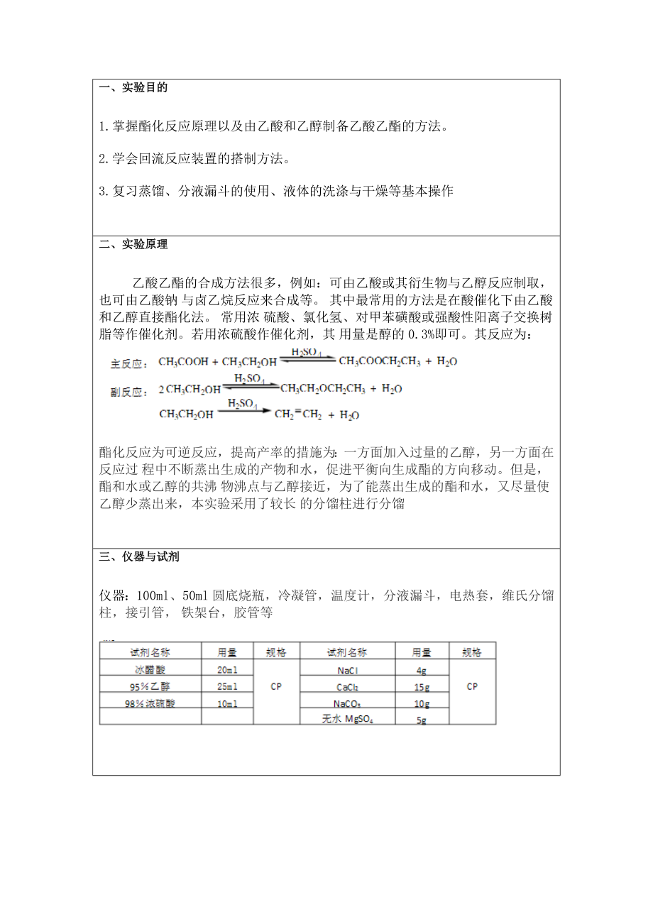 乙酸乙酯的合成实验报告.doc_第2页