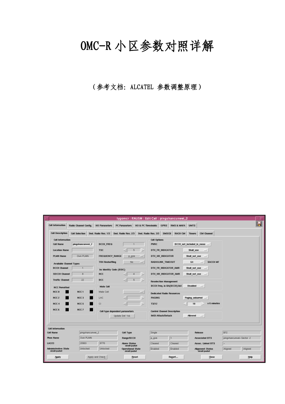 OMCR参数详解及阿尔卡特ARP软件的应用 .doc_第1页