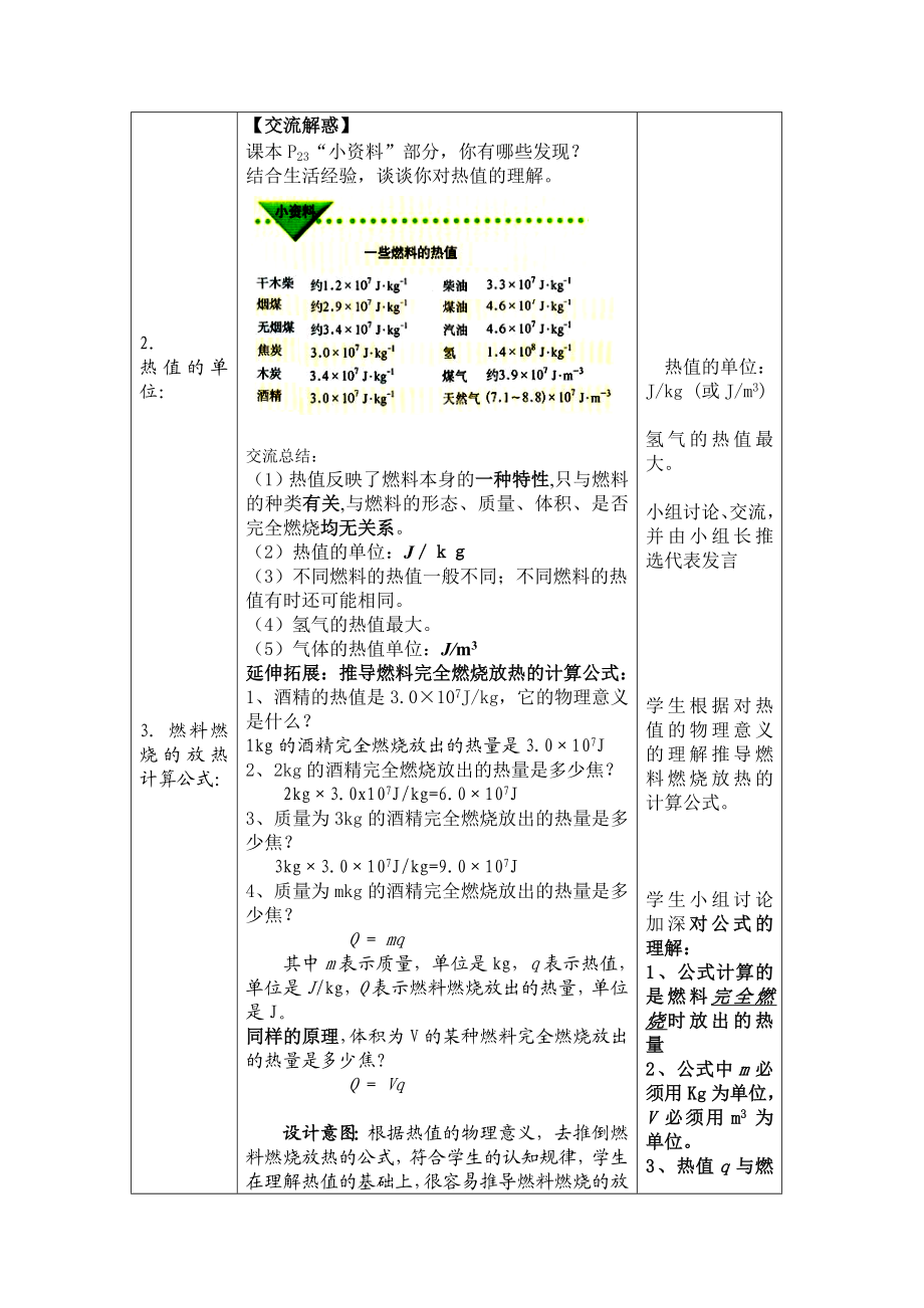 人教版初中物理九级第二节《热机的效率》教案.doc_第3页