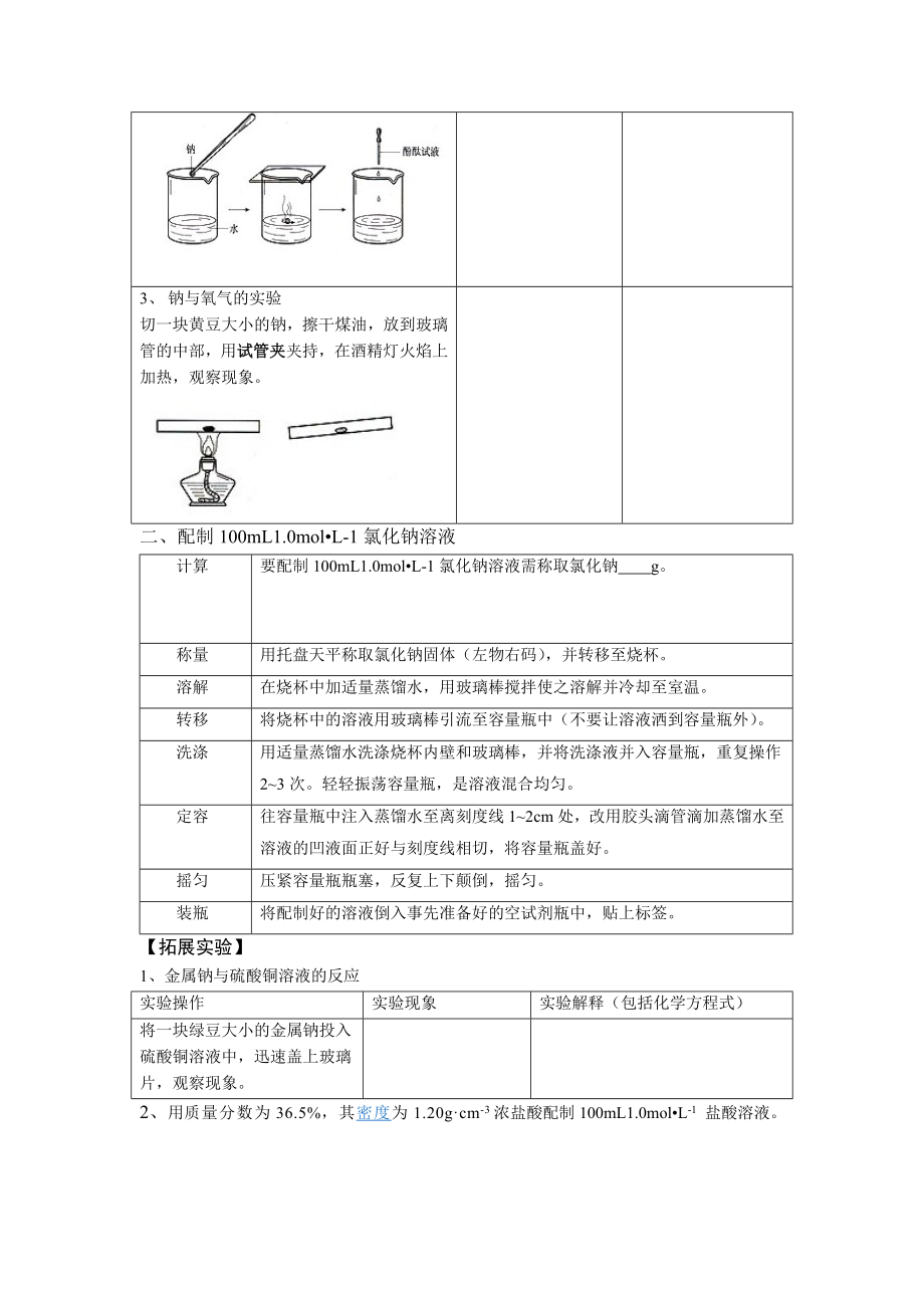 新编高中化学实验报告汇编.doc_第2页