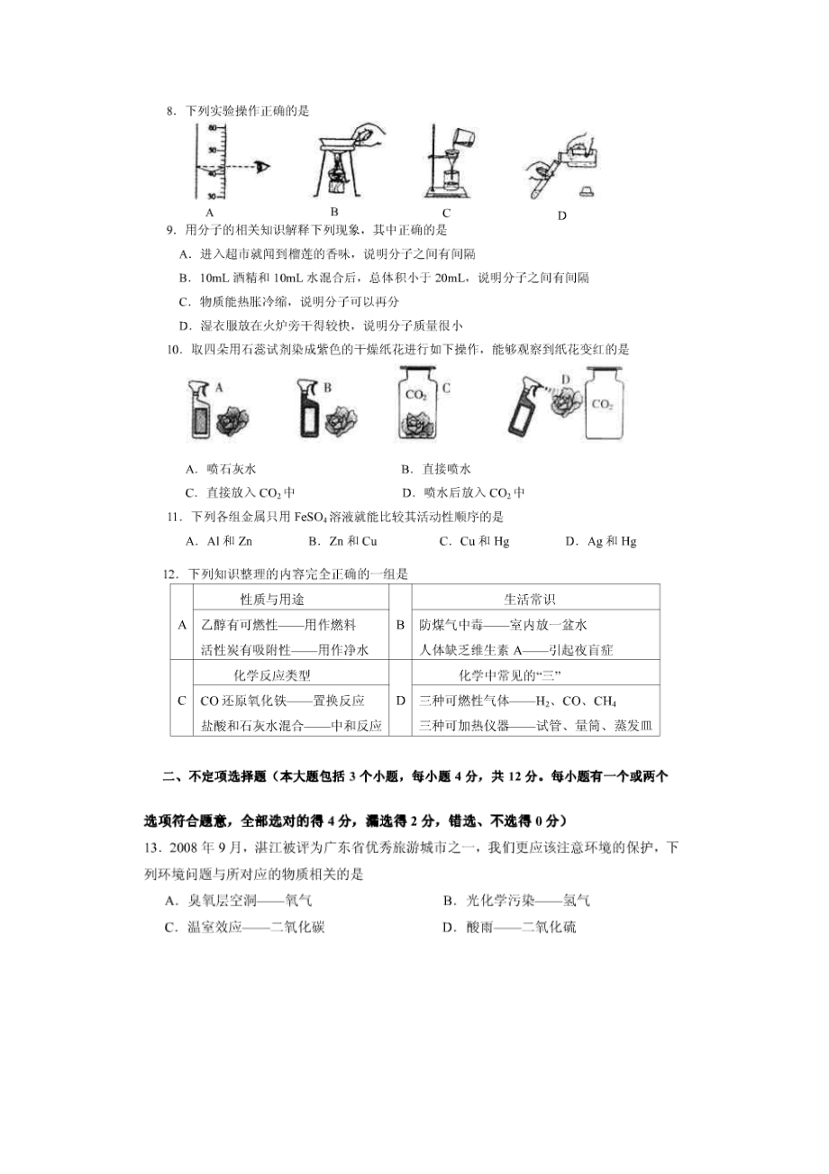 09湛江中考化学试卷.doc_第2页