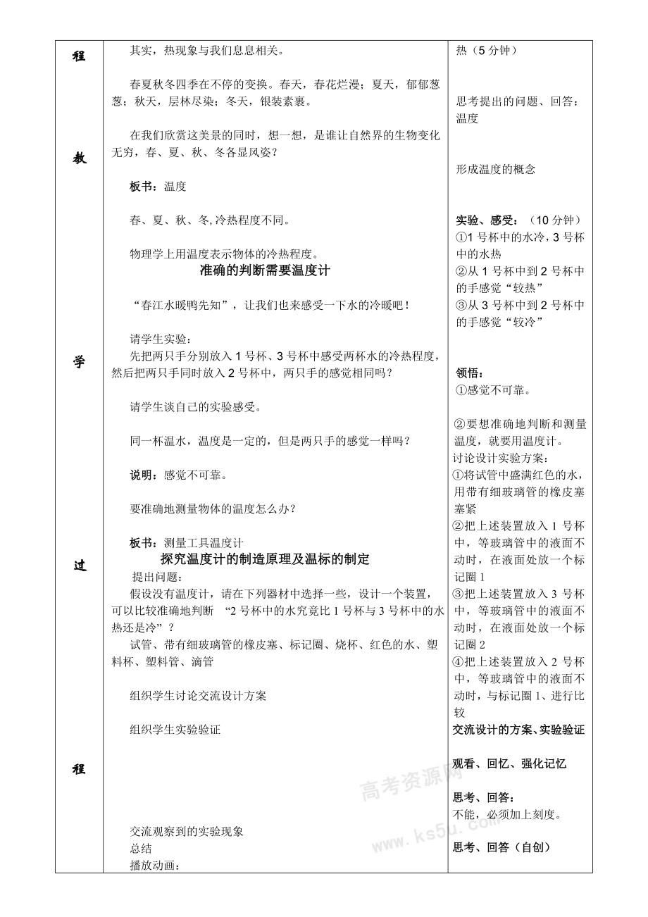 新人教版高中物理选修3－3第七章《温度、温标》精品教案.doc_第2页