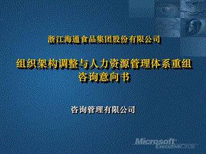 组织架构调整与人力资源管理体系重组建议书课件.ppt