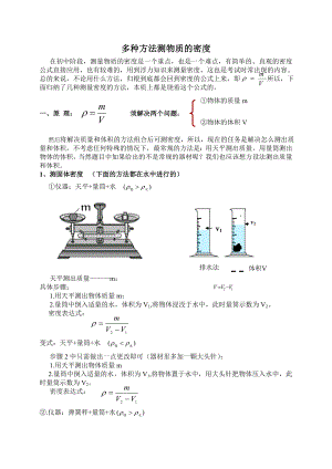 多种方法测固体密度赏析.doc