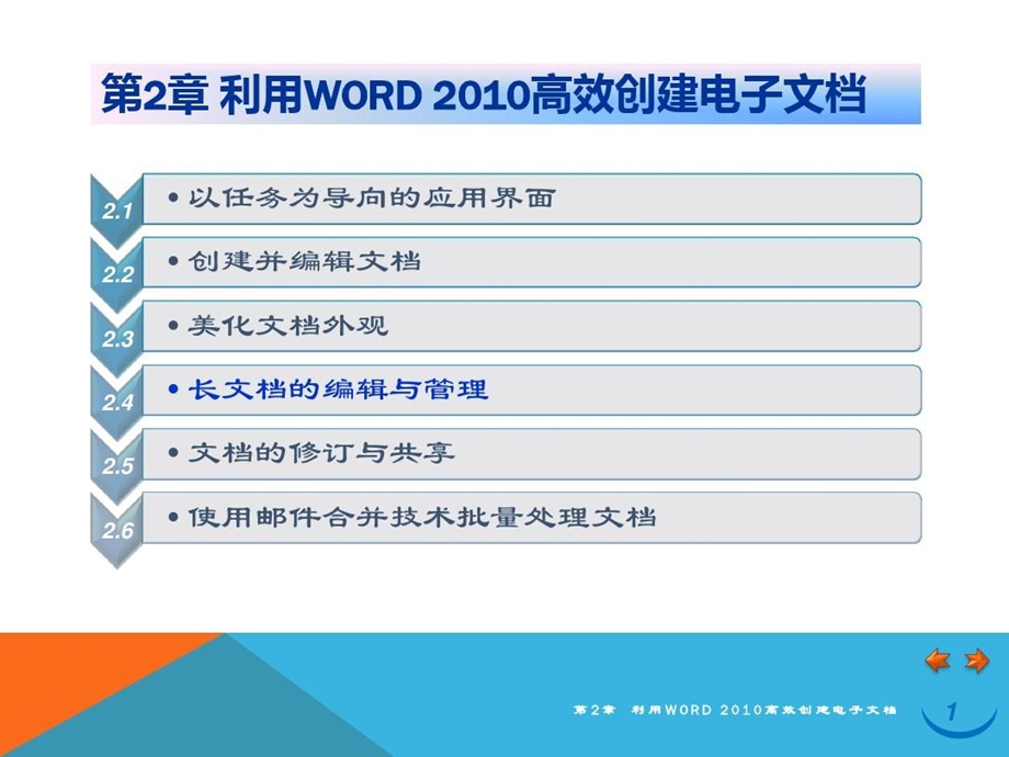 长文档的编辑与管理课件.ppt_第1页