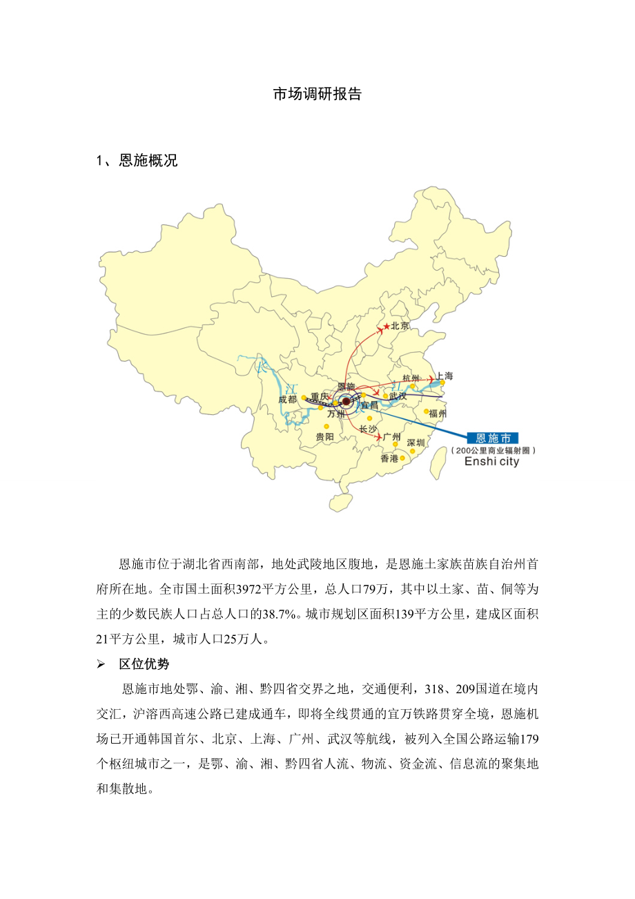 湖北恩施土桥坝项目市场调研报告73p.doc_第3页