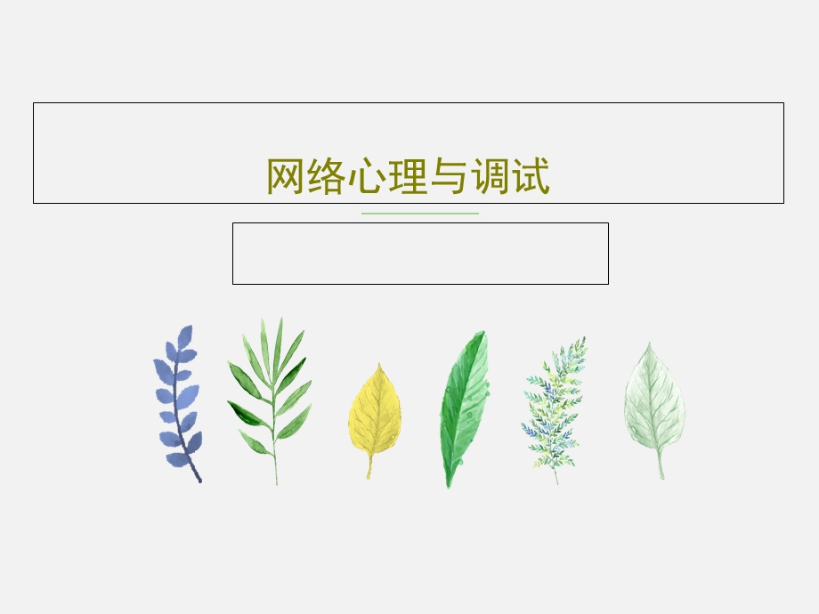 网络心理与调试课件.ppt_第1页