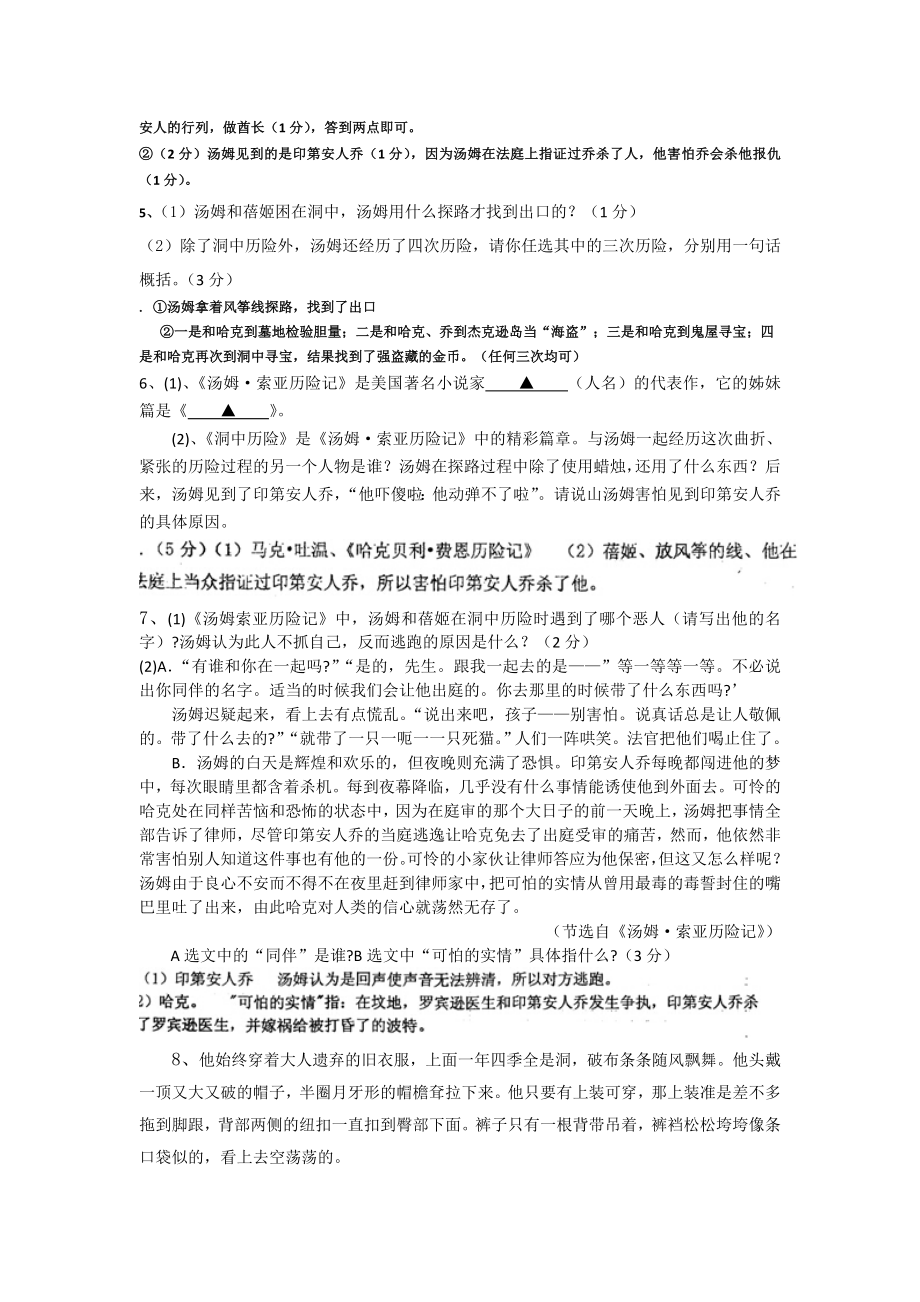 《汤姆索亚历险记》考题集锦.doc_第2页