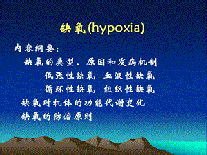 病理生理学-缺氧-课件.ppt