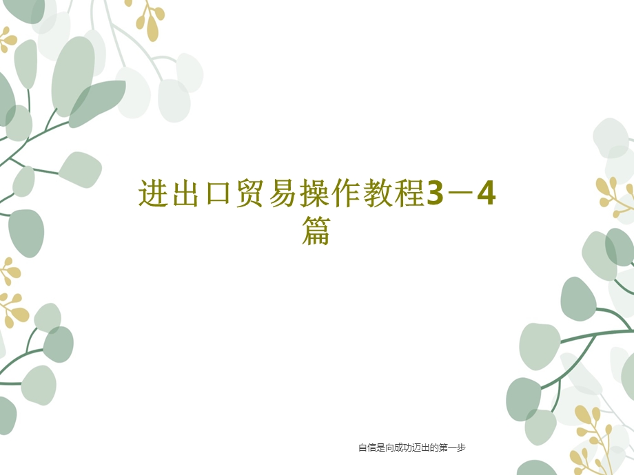 进出口贸易操作教程34篇课件.ppt_第1页