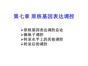 第七章-原核基因表达调控-课件.ppt