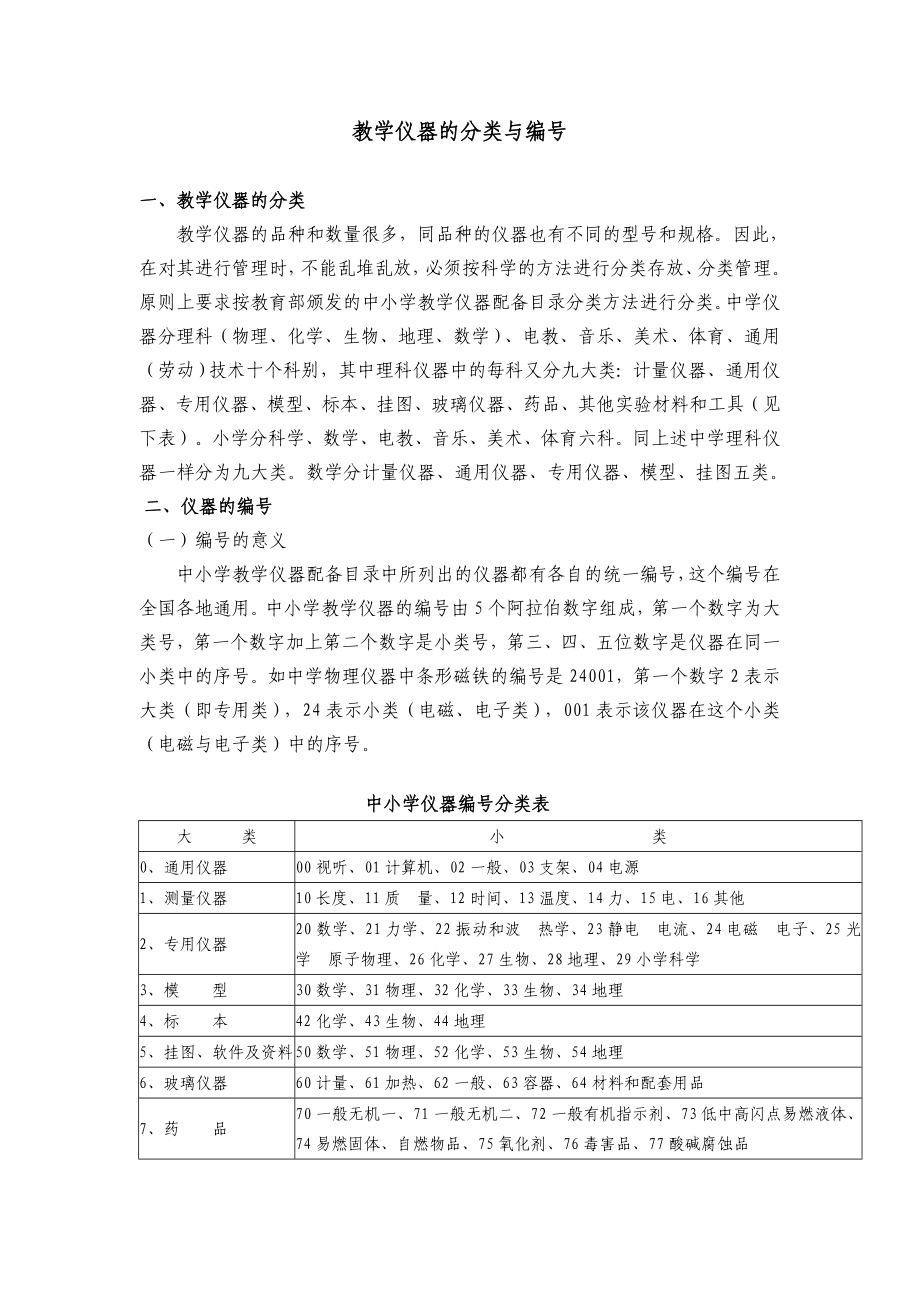 教学仪器的分类与编号.doc_第1页