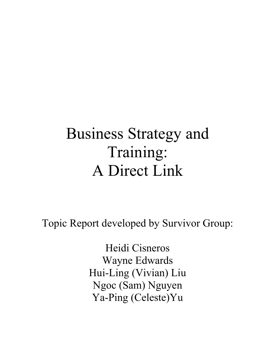 Business Strategy and Training A Direct Link.doc_第1页