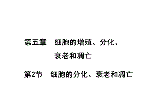 细胞的分化、衰老和凋亡ppt-苏教版课件.ppt