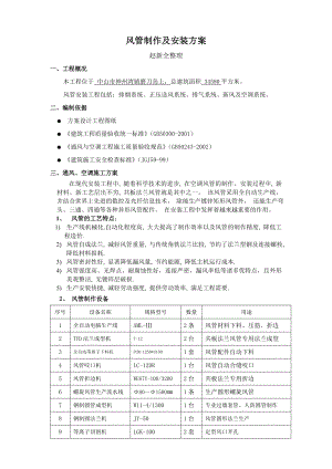 风管系统制作安装方案.doc