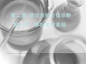 第二章-感觉系统的定位诊断课件.ppt