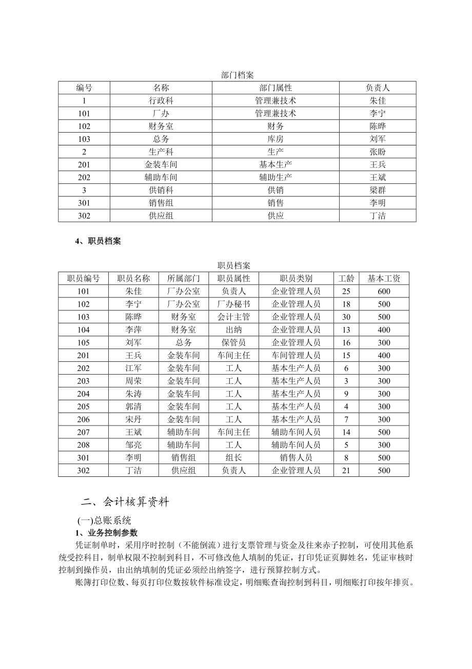 用友财务软件上机综合演习（案例）[精品].doc_第2页