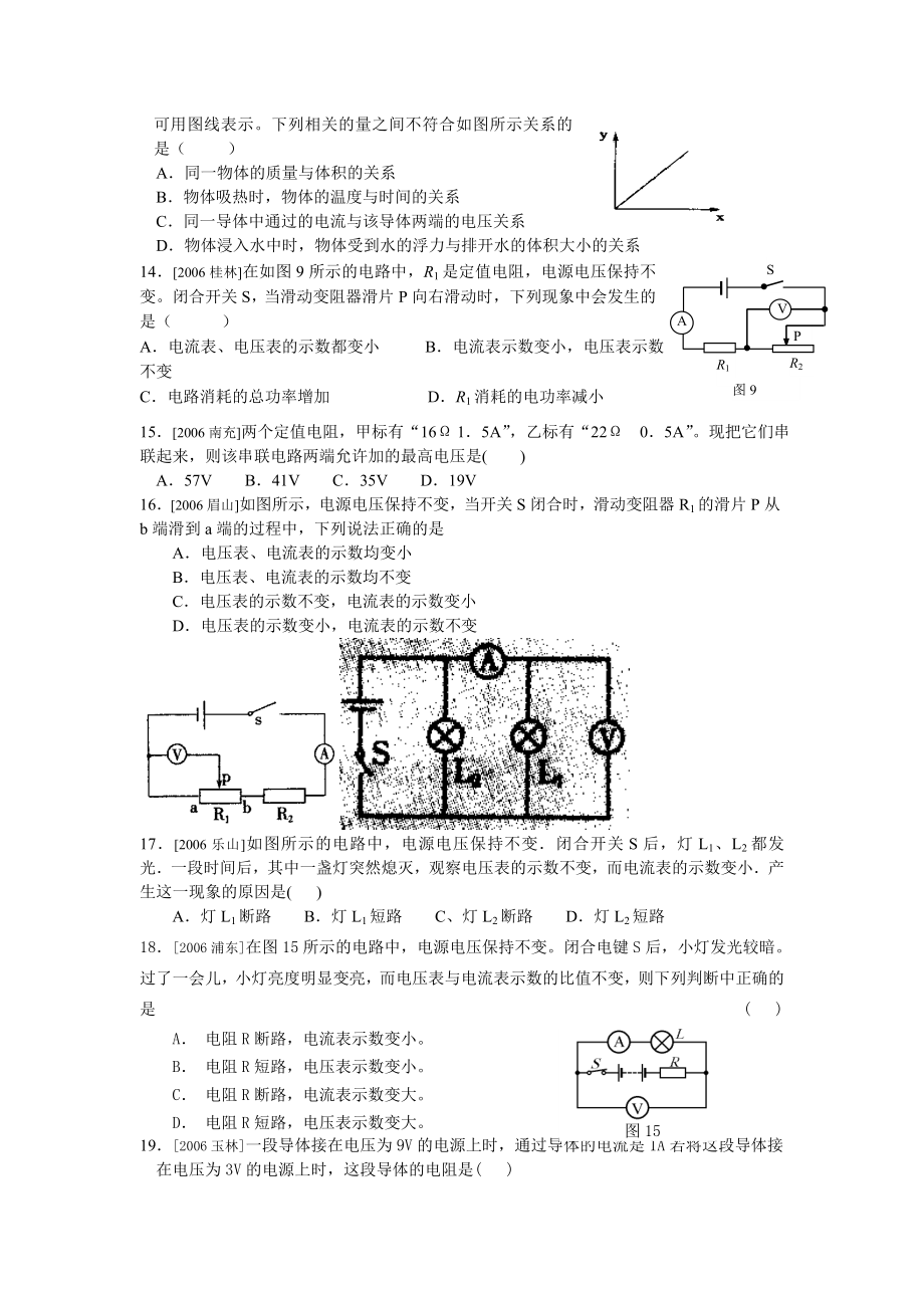 中考试题汇编十一：欧姆定律.doc_第3页