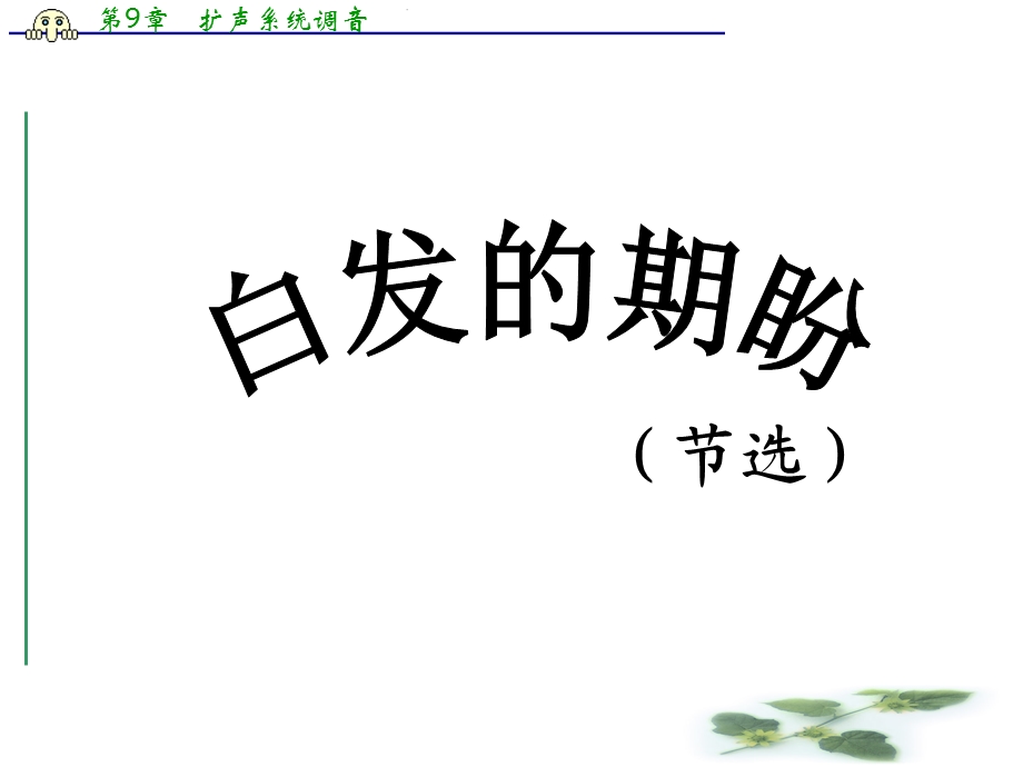 苏教必修四ppt课件：第四专题《白发的期盼》.ppt_第3页