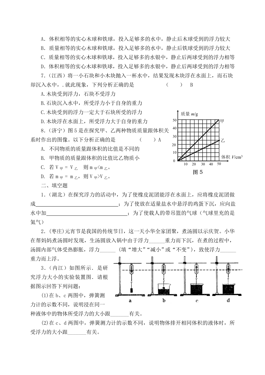 中考精选之六《密度与浮力》.doc_第2页