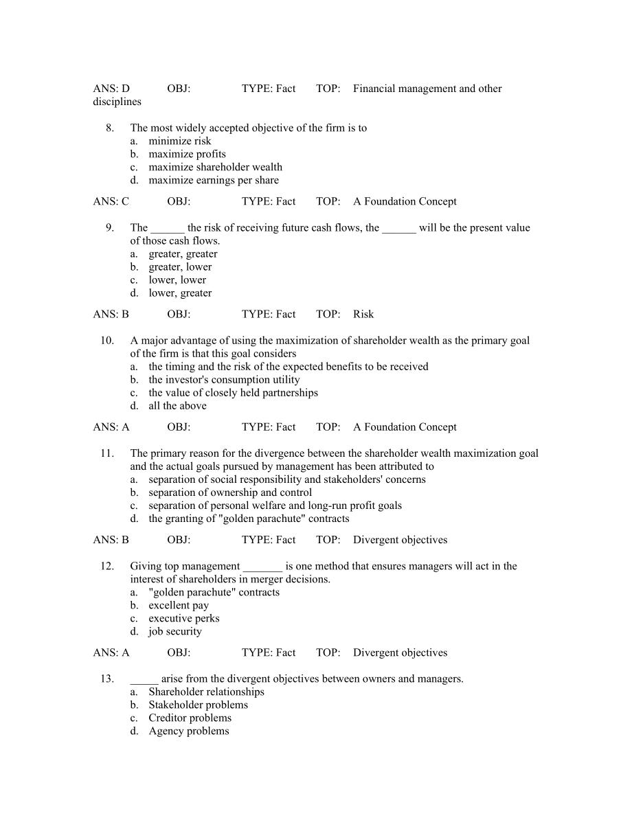 Contemporary Financial Management 10th现代财务管理英文版全套习题.doc_第3页