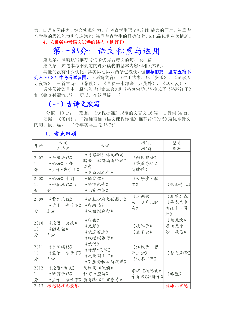 安徽省中考语文大纲解析与命题趋势.doc_第2页