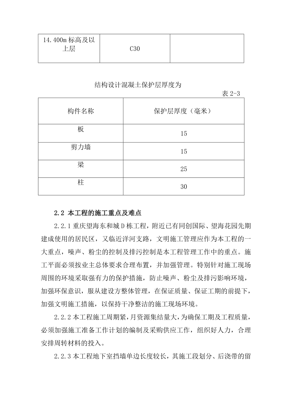 重庆林建建筑工程有限公司望海东和城D栋工程施工组织设计.doc_第3页