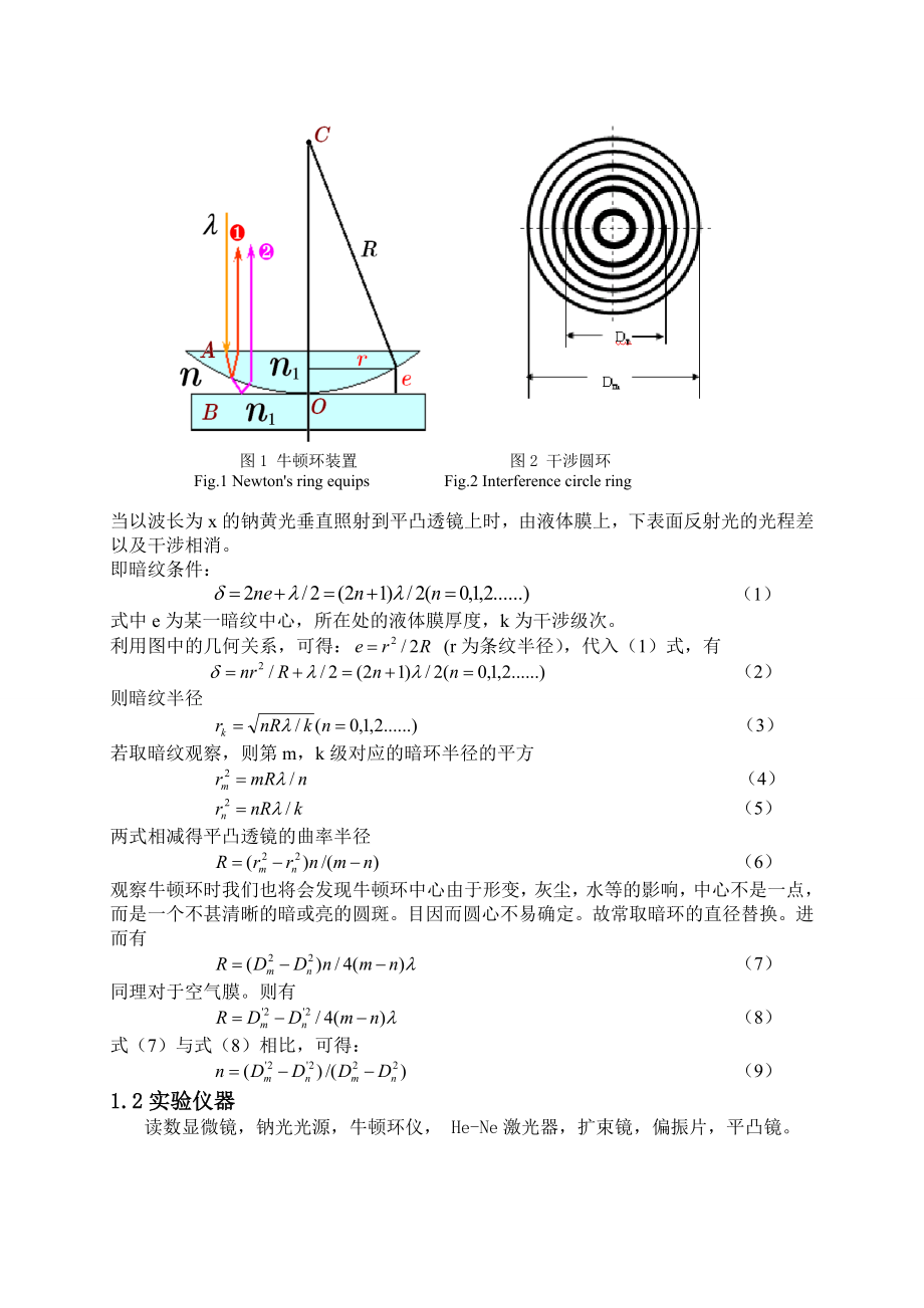 利用牛顿环方法测量激光波长.doc_第3页