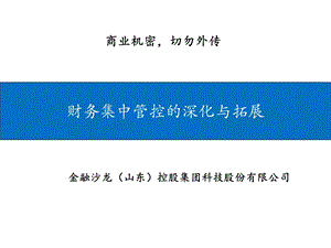 财务集中管控的深化与拓展培训ppt课件.ppt