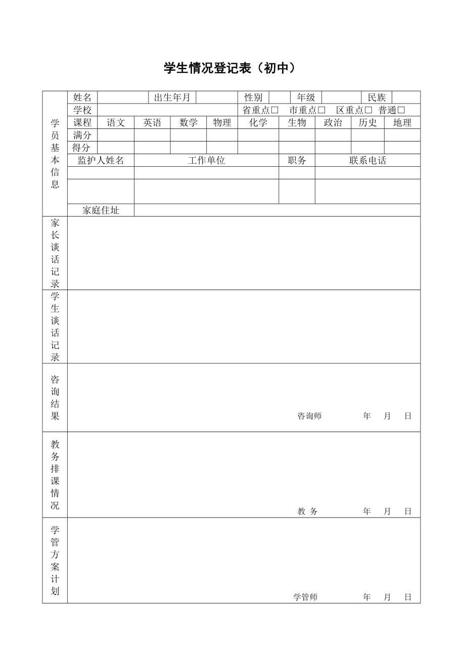 一对一个性化辅导方案模板最终表陈超凡.doc_第3页