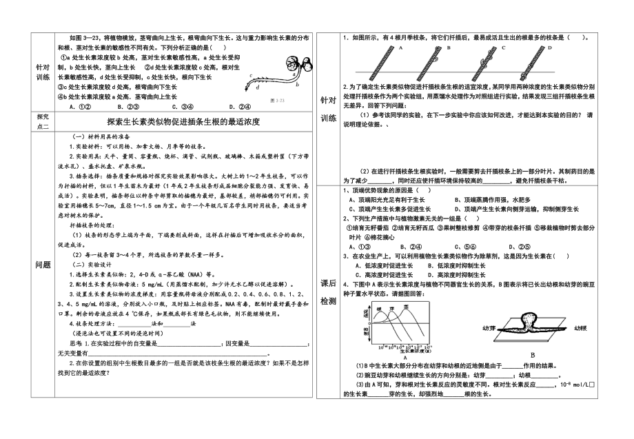 植物生命活动的调节导学案神木中学.doc_第2页