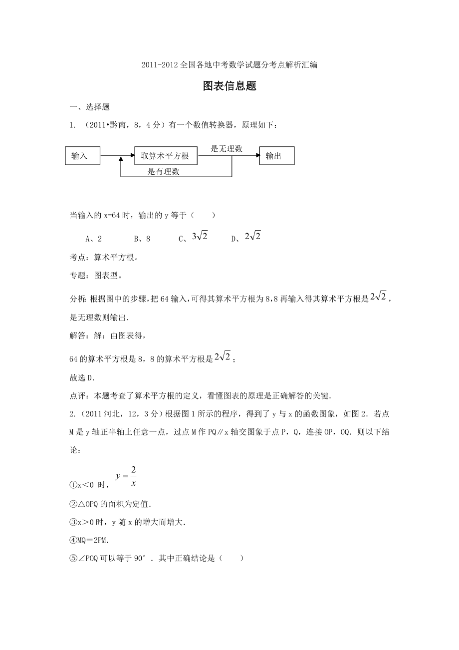 中考试题分考点解析汇编图表信息题.doc_第1页