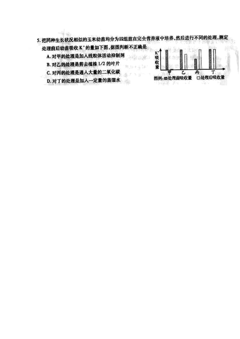 广西南宁市高三第二次适应性测试生物试题及答案.doc_第2页