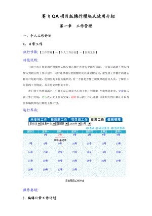 赛飞OA项目版V3.X用户手册.doc