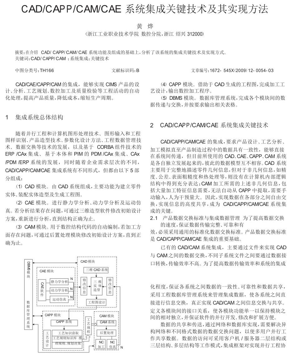 CADCAPPCAMCAE系统集成关键技术及其实现方法.doc_第1页