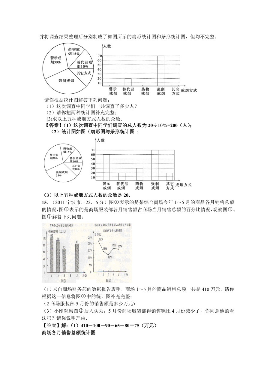 全国各地中考数学真题分类汇编：第15章数据的集中趋势与离散程度2.doc_第1页