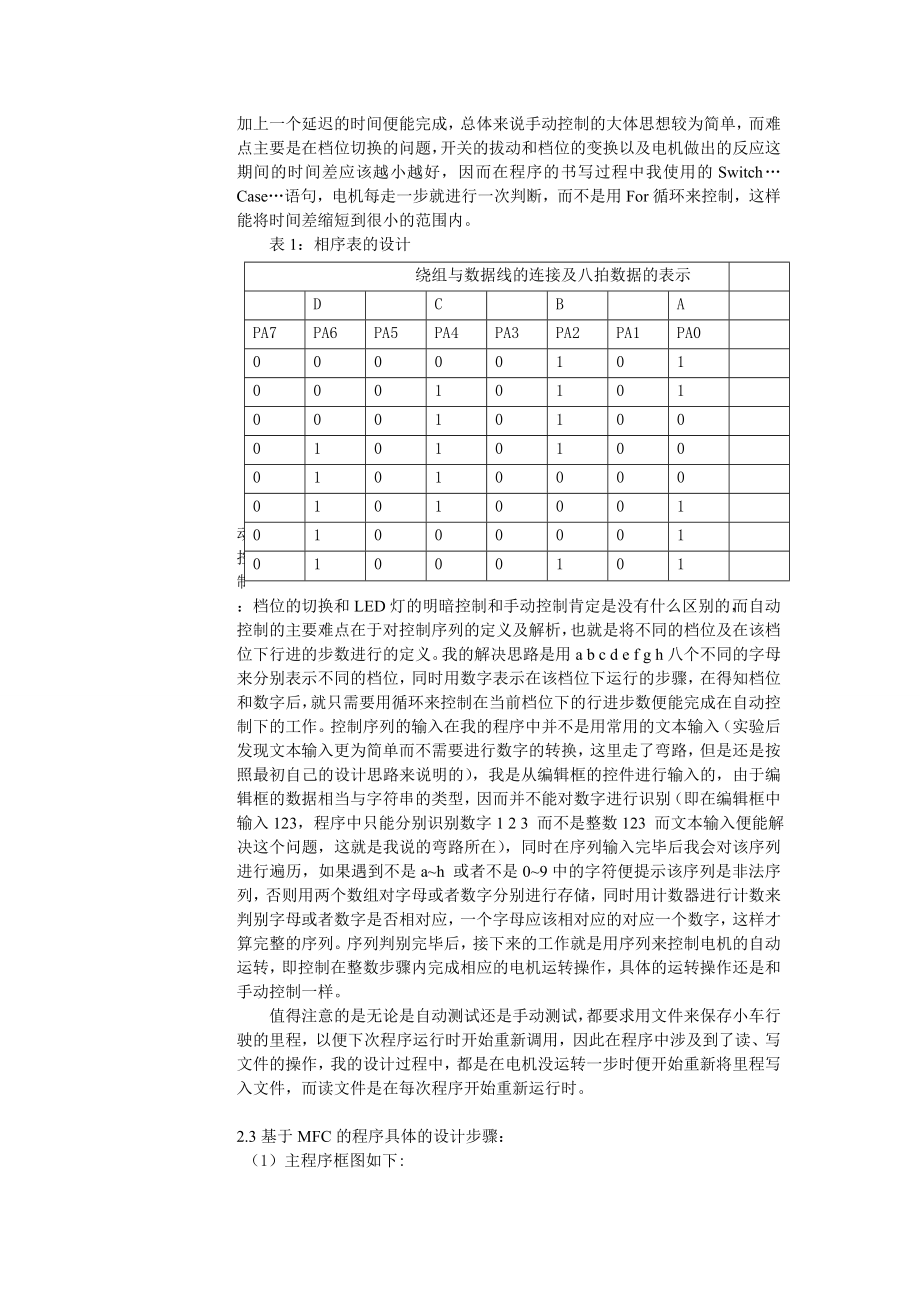 微机接口课程设计报告利用步进电机模拟小车的运行.doc_第3页