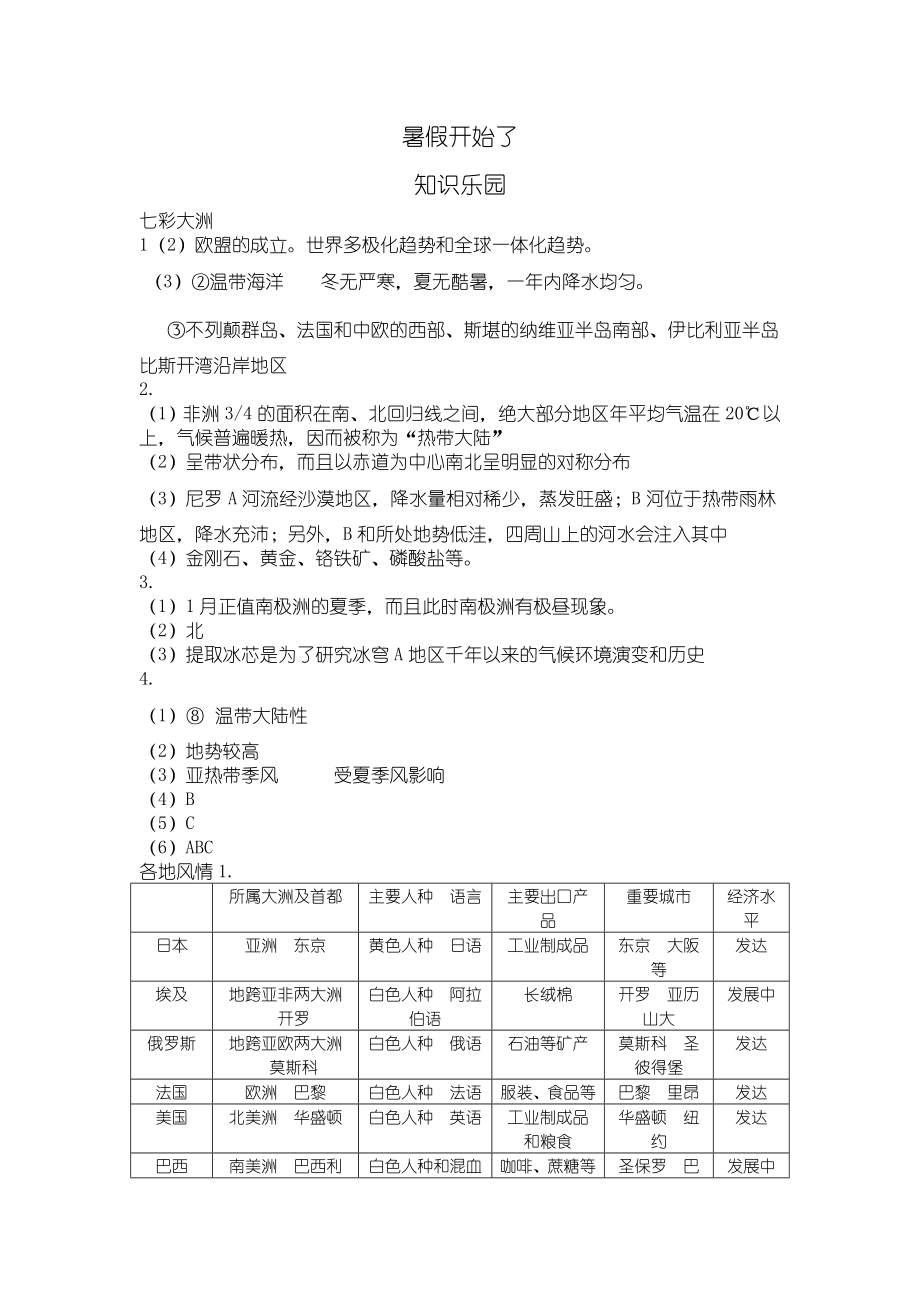 七级暑假生活指导答案答案!!!青岛出版社.doc_第1页