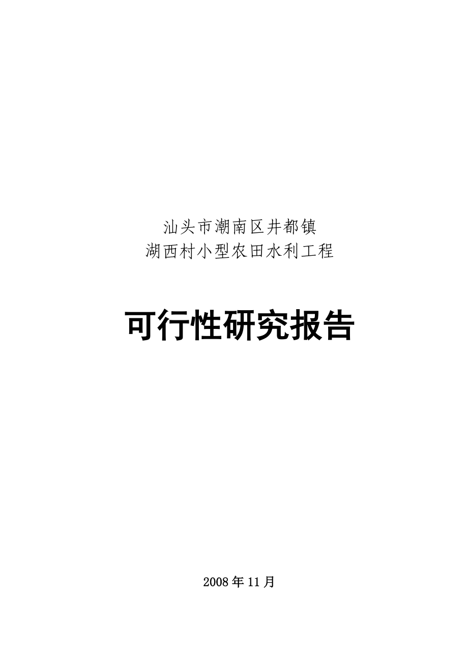 湖西村小型农田水利工程可行性研究报告书.doc_第1页