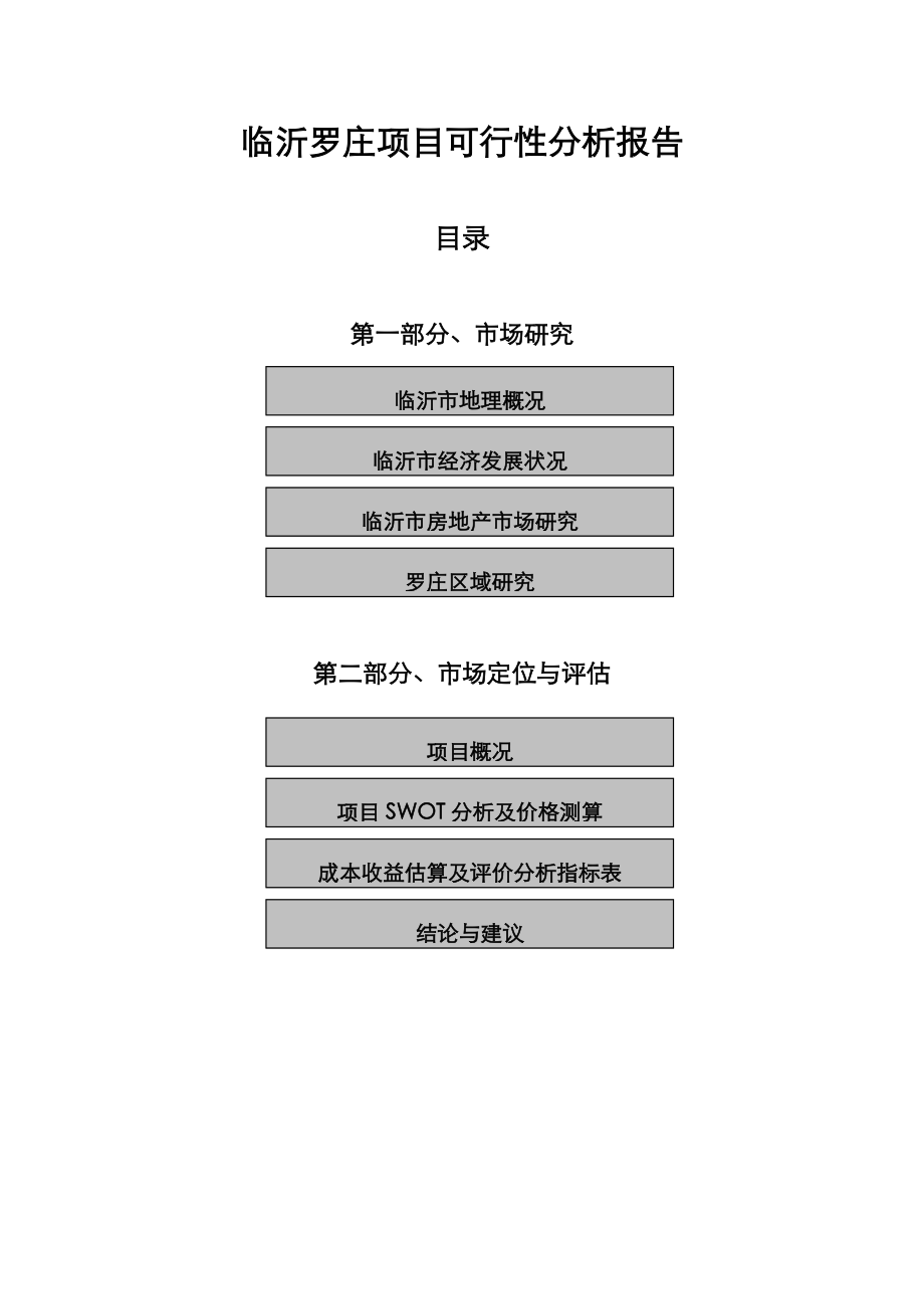 临沂罗庄项目可行性分析报告.doc_第1页