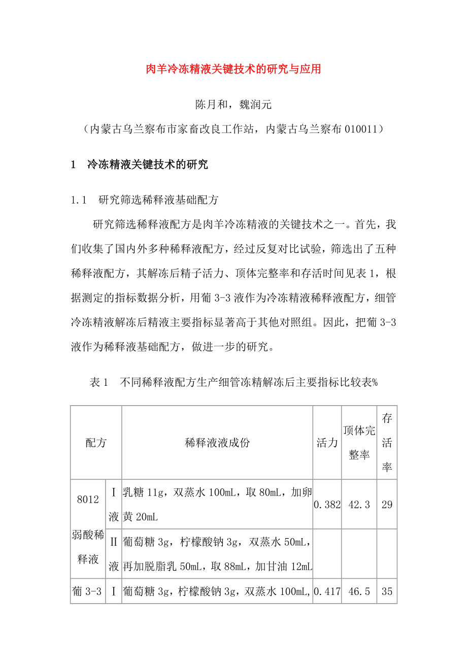 肉羊冷冻精液关键技术的研究与应用.doc_第1页